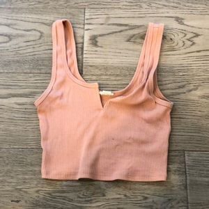 Light pink garage crop top